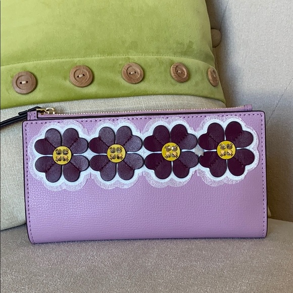 kate spade Handbags - NWT Kate Spade Large floral Leather Wristlet